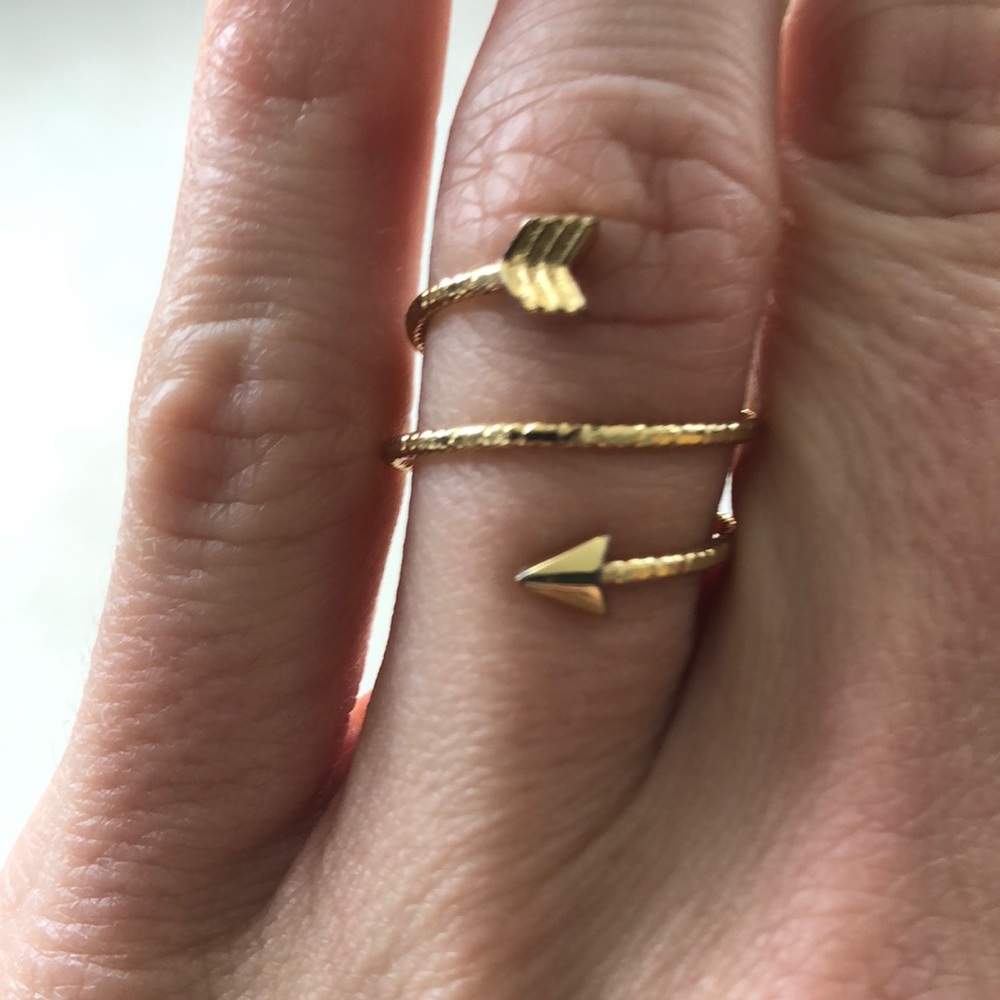 Gold Arrow Wrap Ring